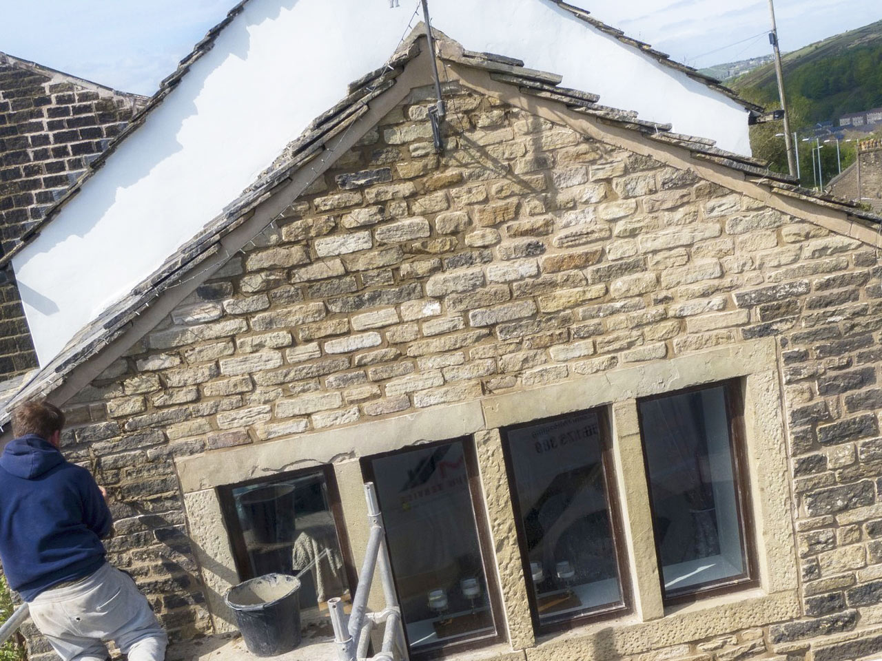 Stone Gable Pointing